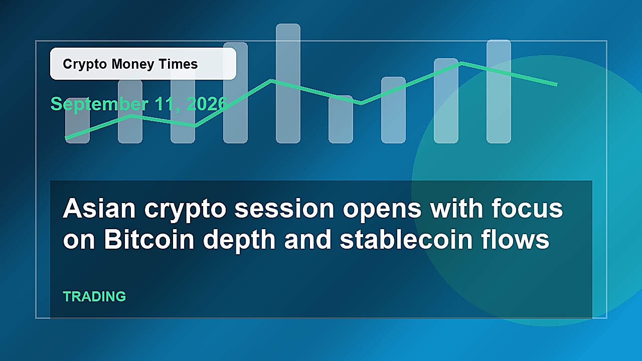 Asian crypto session opens with focus on Bitcoin depth and stablecoin flows