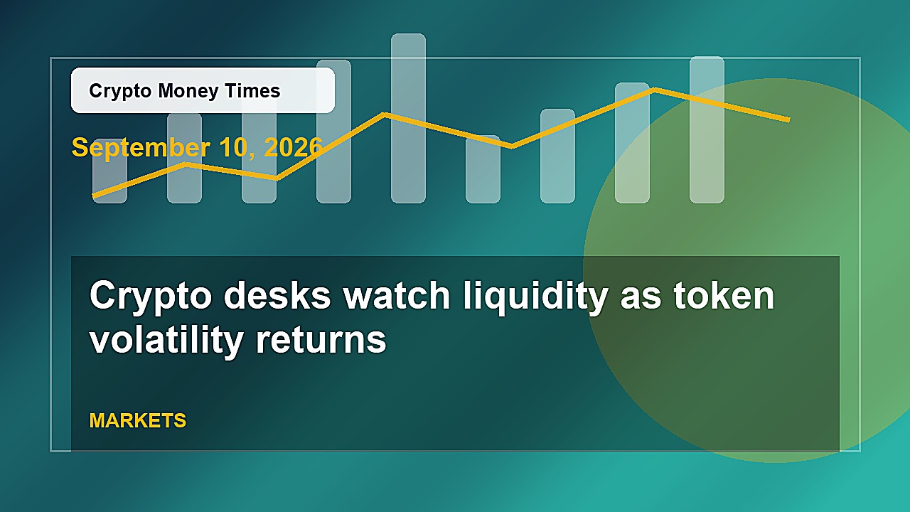 Crypto desks watch liquidity as token volatility returns