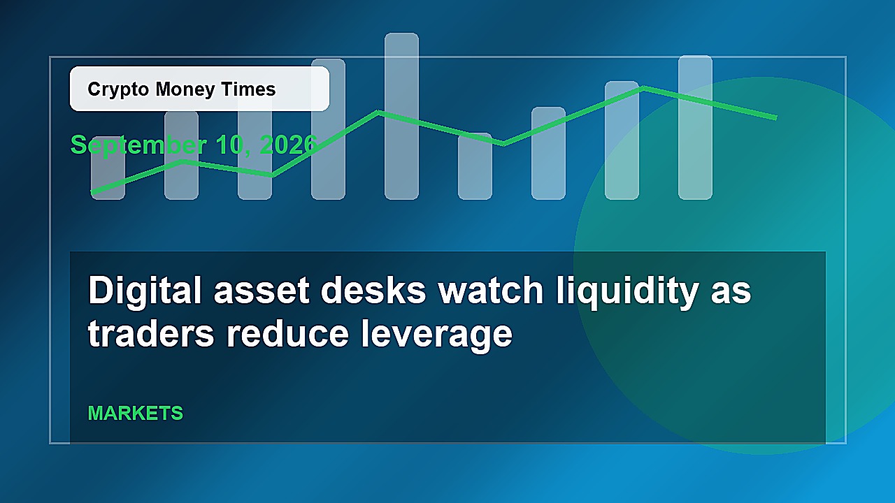 Digital asset desks watch liquidity as traders reduce leverage