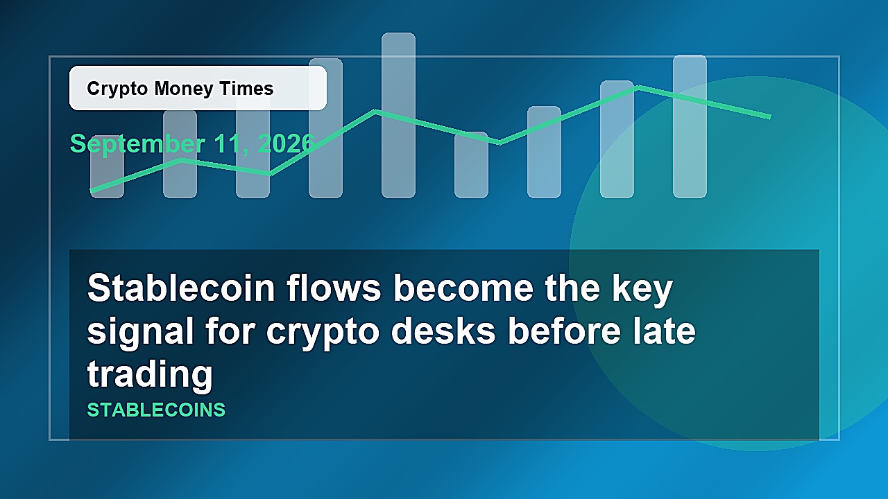 Stablecoin flows become the key signal for crypto desks before late trading
