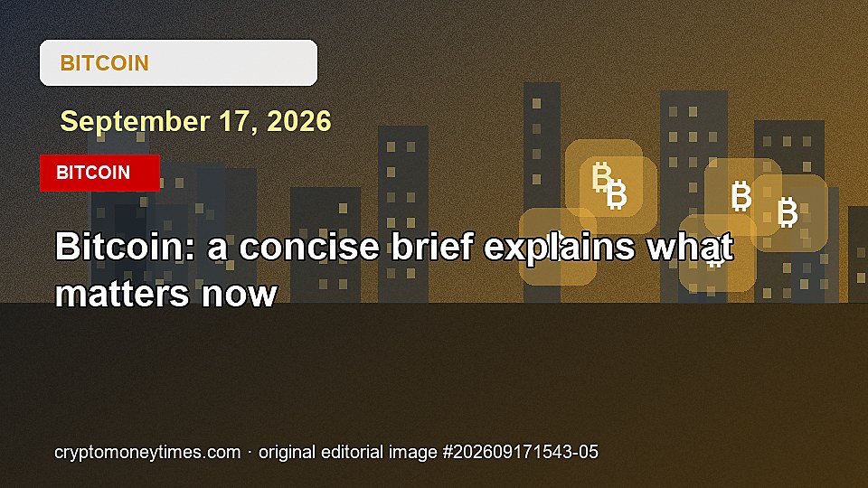 Bitcoin: a concise brief explains what matters now